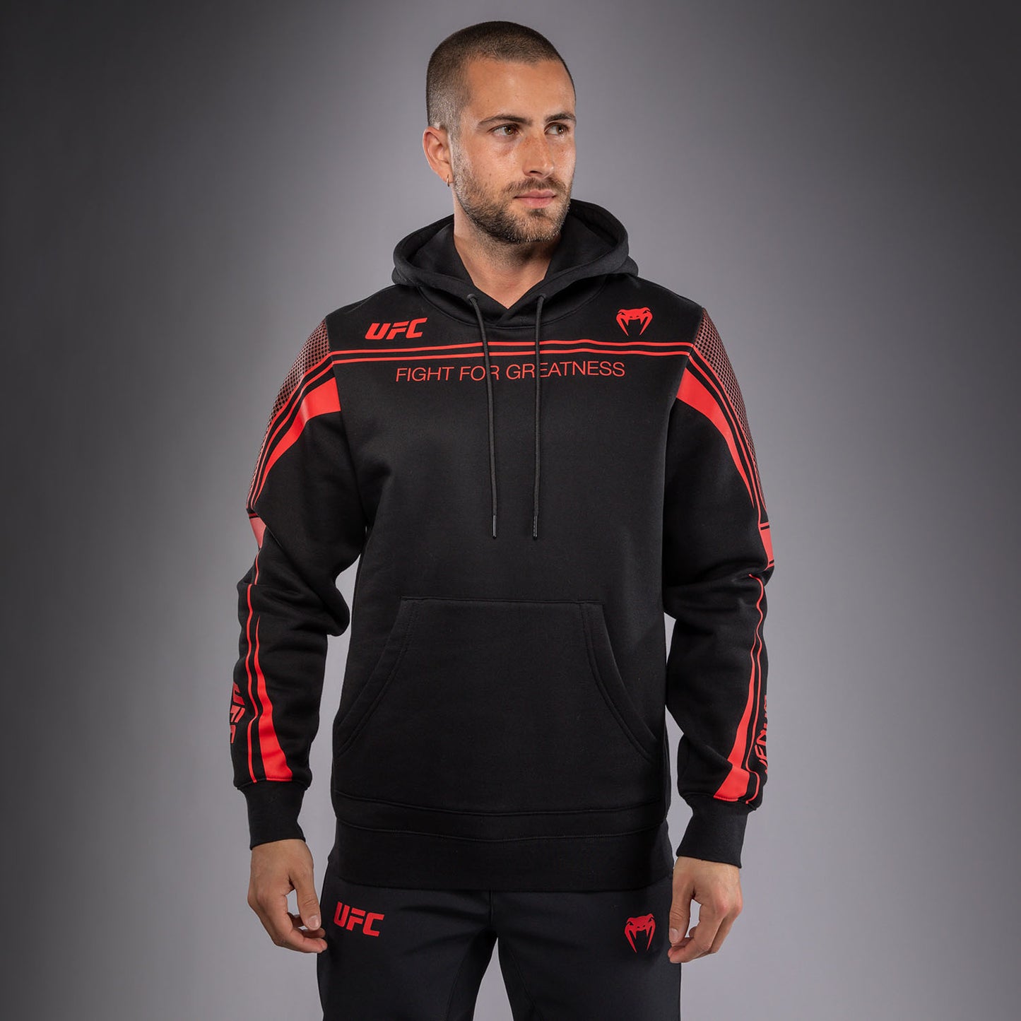 Мужская толстовка с капюшоном Venum UFC Unity by Venum Authentic Fight Week - Чёрный