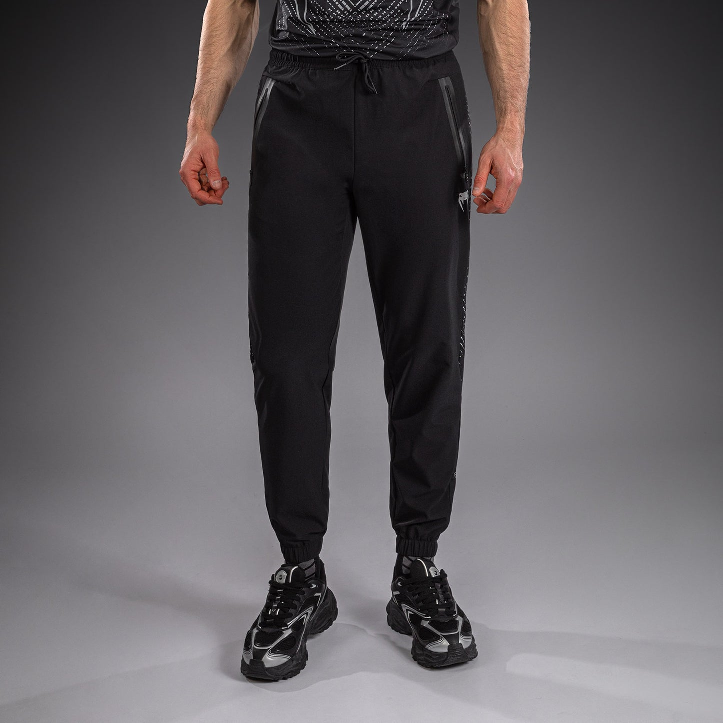 Спортивные штаны Venum Midnight Fury – Чёрный/Серый/Серебристый