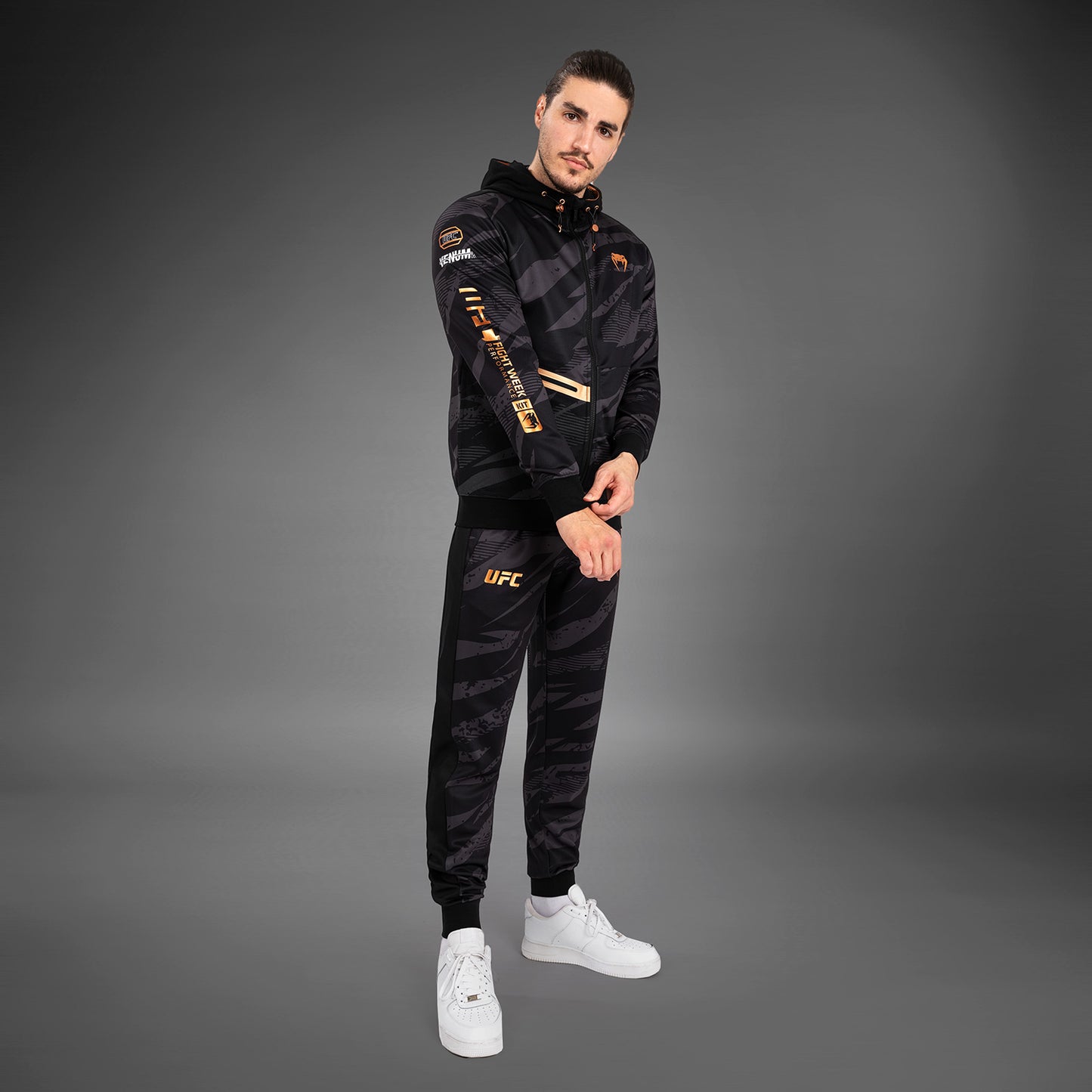 Мужская Толстовка На Молнии UFC Adrenaline By Venum Fight Week - Urban Camo
