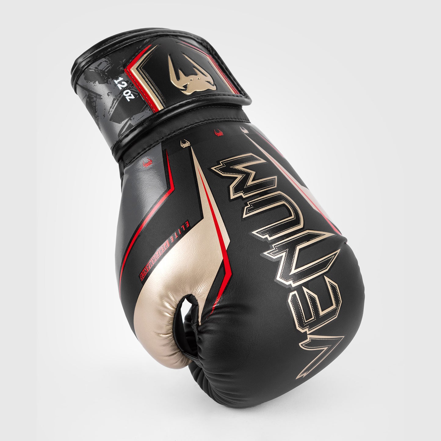 Боксерские перчатки Venum Elite Evo - черный/золотой/красный