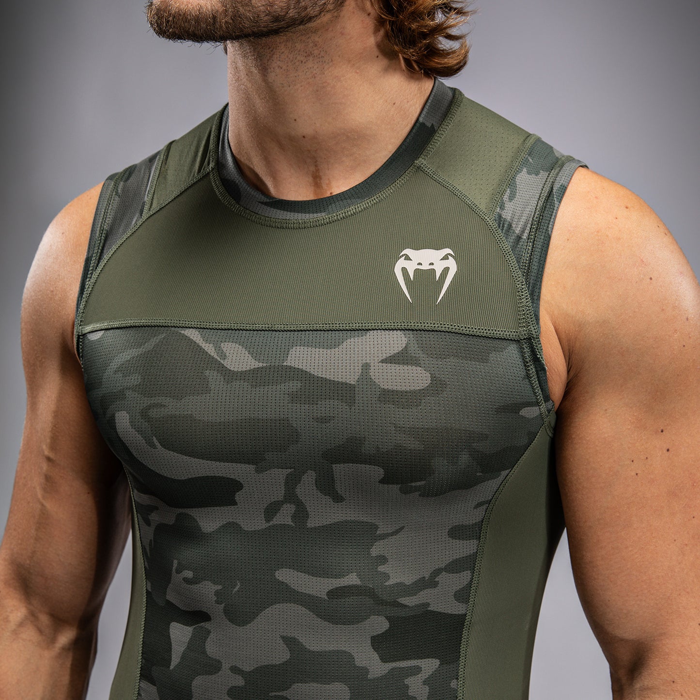 Модель без рукавов Rashguard для мужчин Venum G-Fit Air - Военный камуфляж