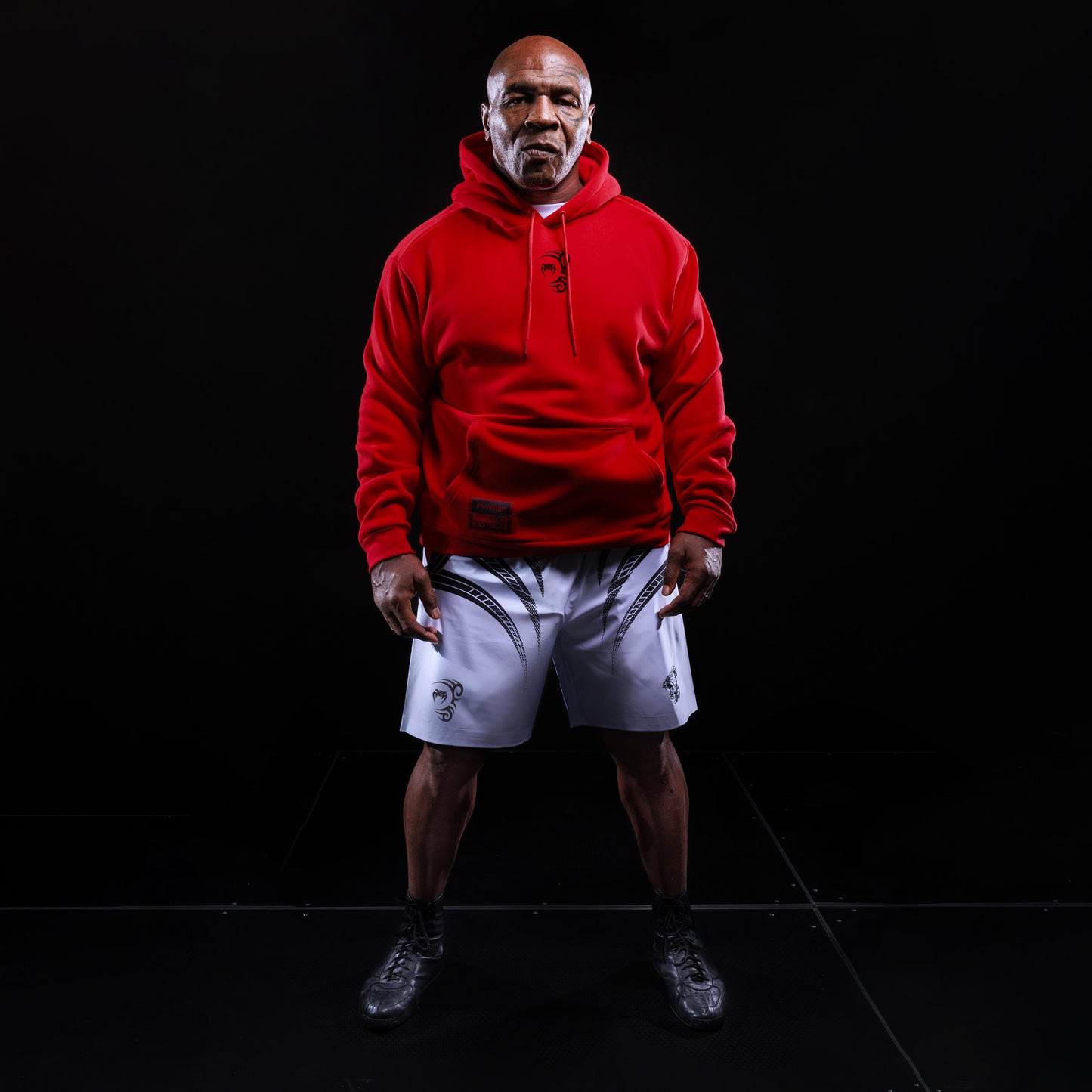 Толстовка Venum x Mike Tyson Tiger - Интенсивно-красный/Глубокий чёрный
