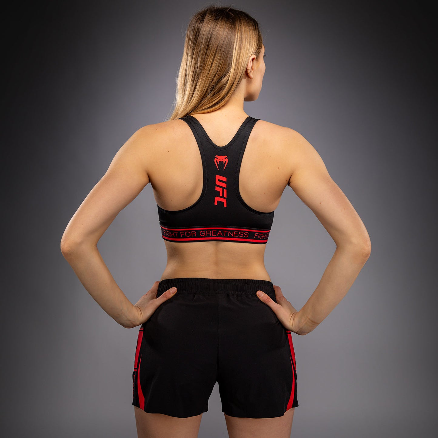 Женский спортивный бюстгальтер Venum UFC Unity by Venum Authentic Fight Week - Чёрный