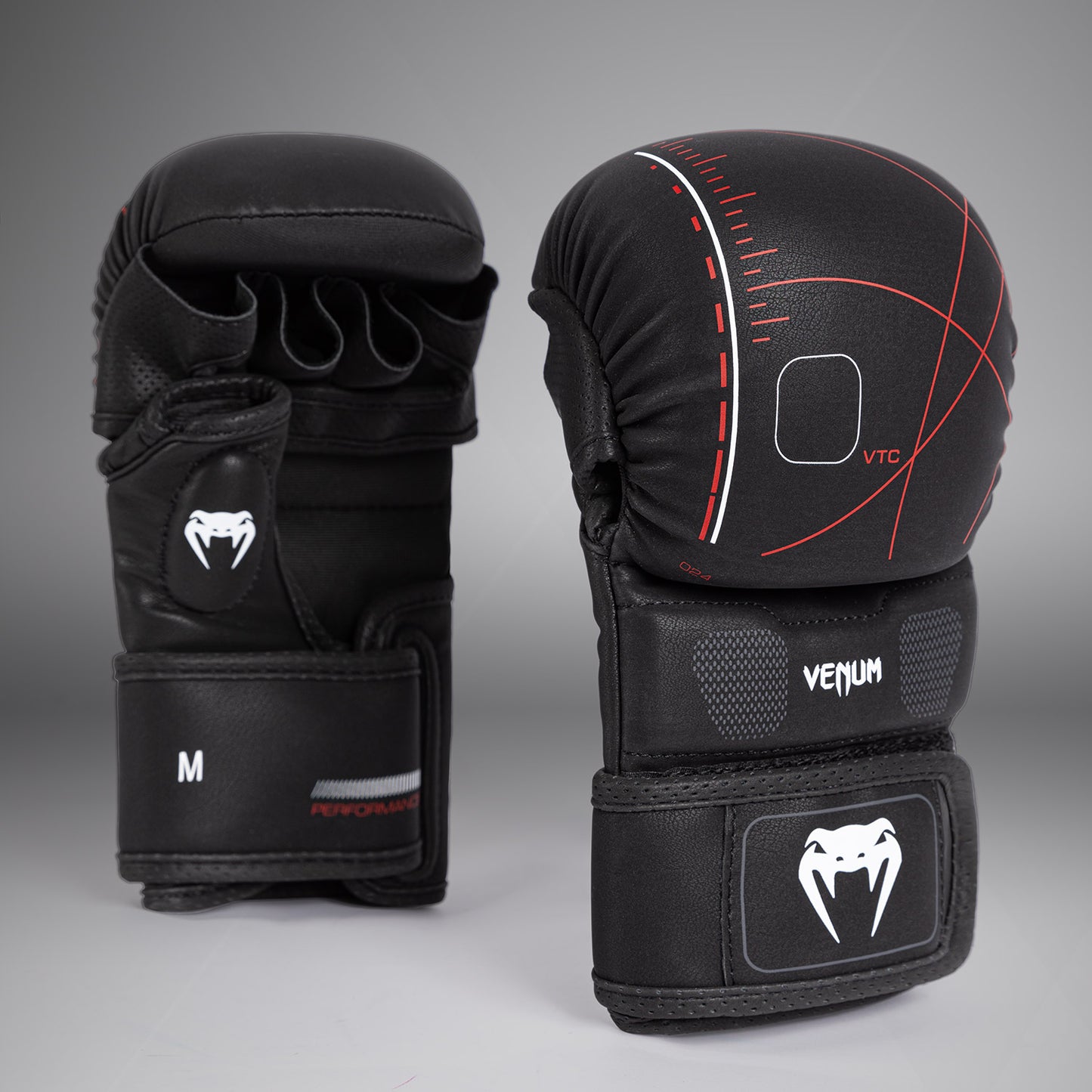 Venum Tactical XT Перчатки для спарринга MMA - черный/огненно-красный