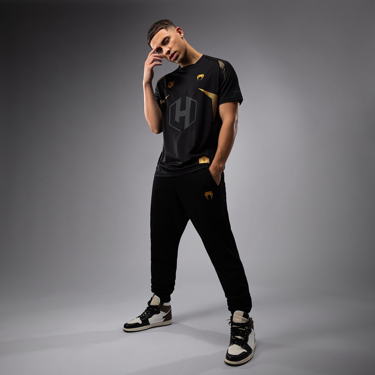 беговые FK x Venum Hexagone MMA - черный/золотой