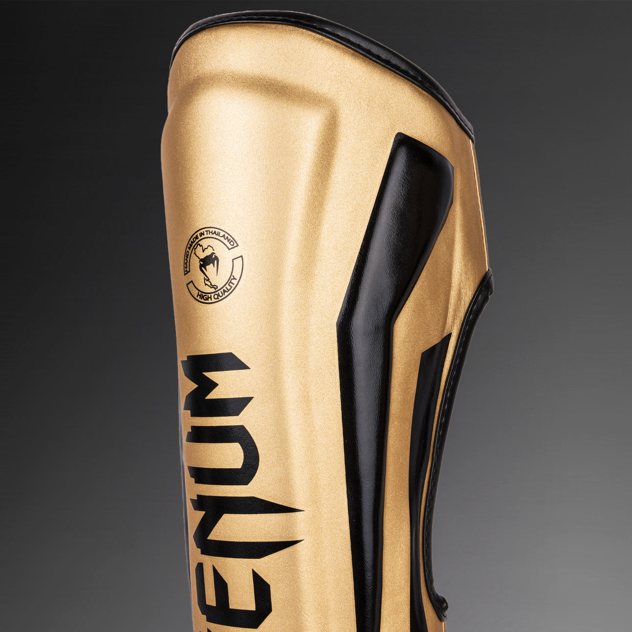 Venum Elite Стоячие щитки для голени - золото/черный