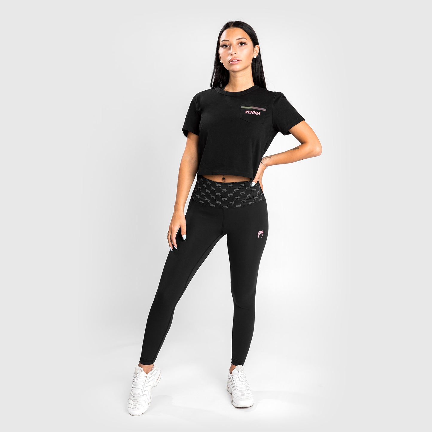 Леггинсы 7/8 Venum Monogram   - черный/розовое золото