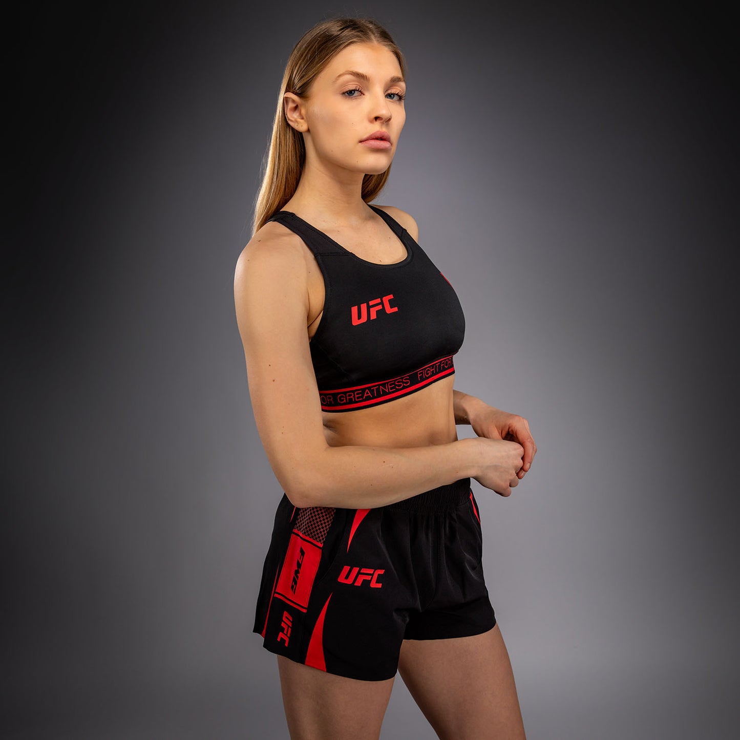 Женский спортивный бюстгальтер Venum UFC Unity by Venum Authentic Fight Week - Чёрный