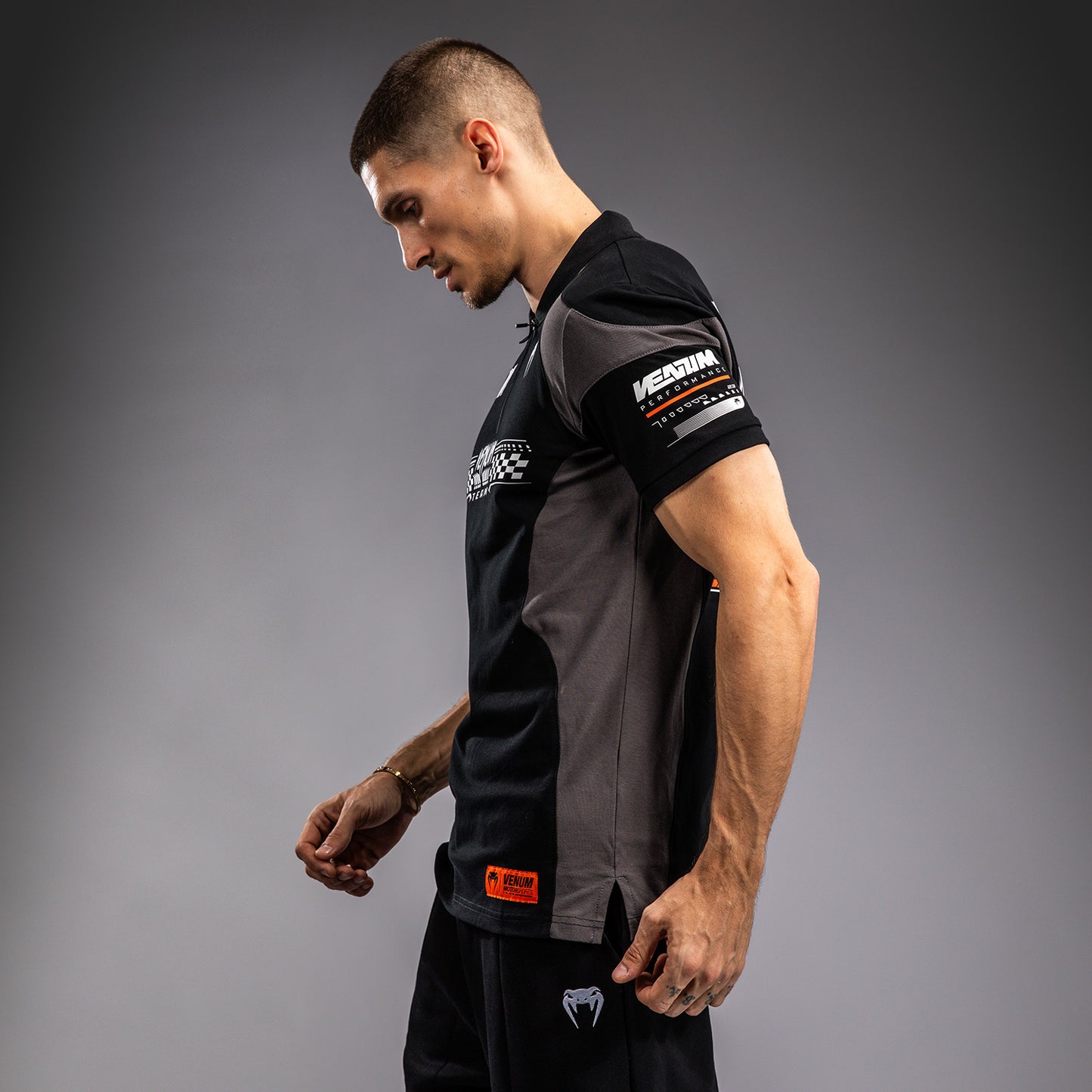Поло Venum Motorsport Из Хлопка - Глубокий Черный