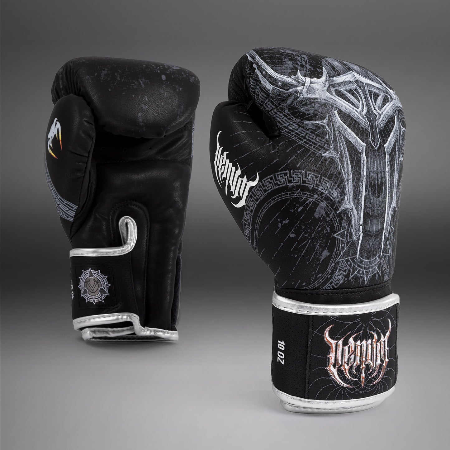 Перчатки для бокса Venum Gladiator 5.0 - черный/серебристый