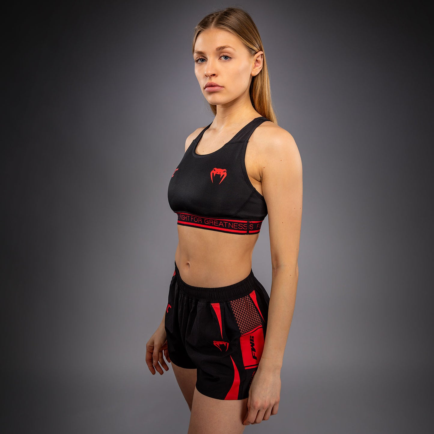 Женский спортивный бюстгальтер Venum UFC Unity by Venum Authentic Fight Week - Чёрный