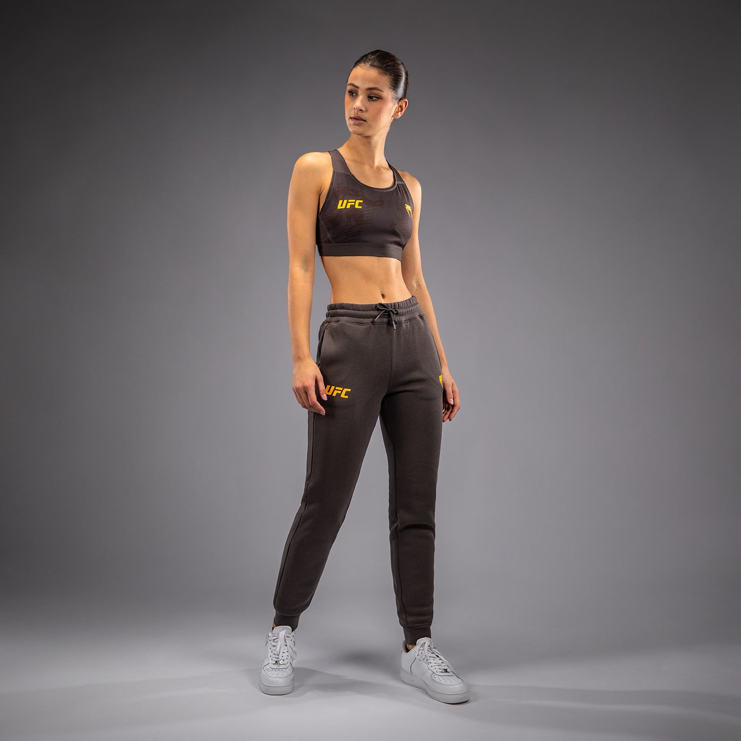 Штаны UFC Fusion by Venum Fight Week из хлопка для женщин - Solid Earthen Brown