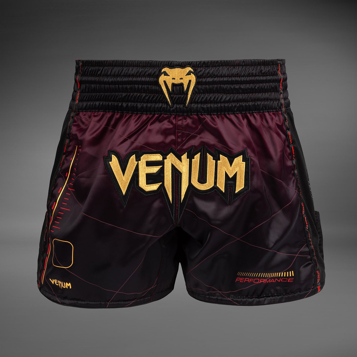 Venum Tactical XT Муай Тайский шорты - черный/бургундский/золотой