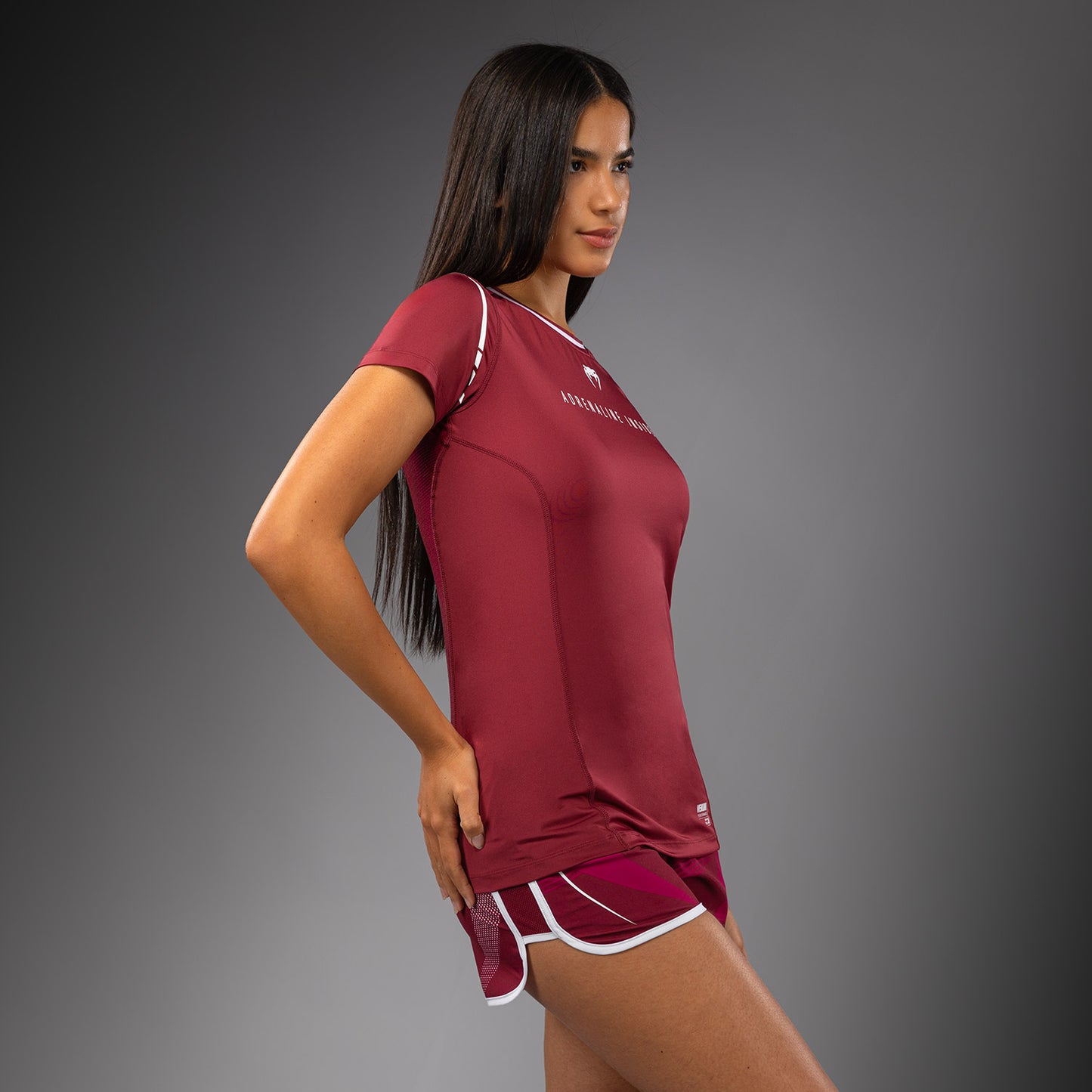 Футболка Venum Adrenaline Women's Dry-Tech – Бордовый/Розовый