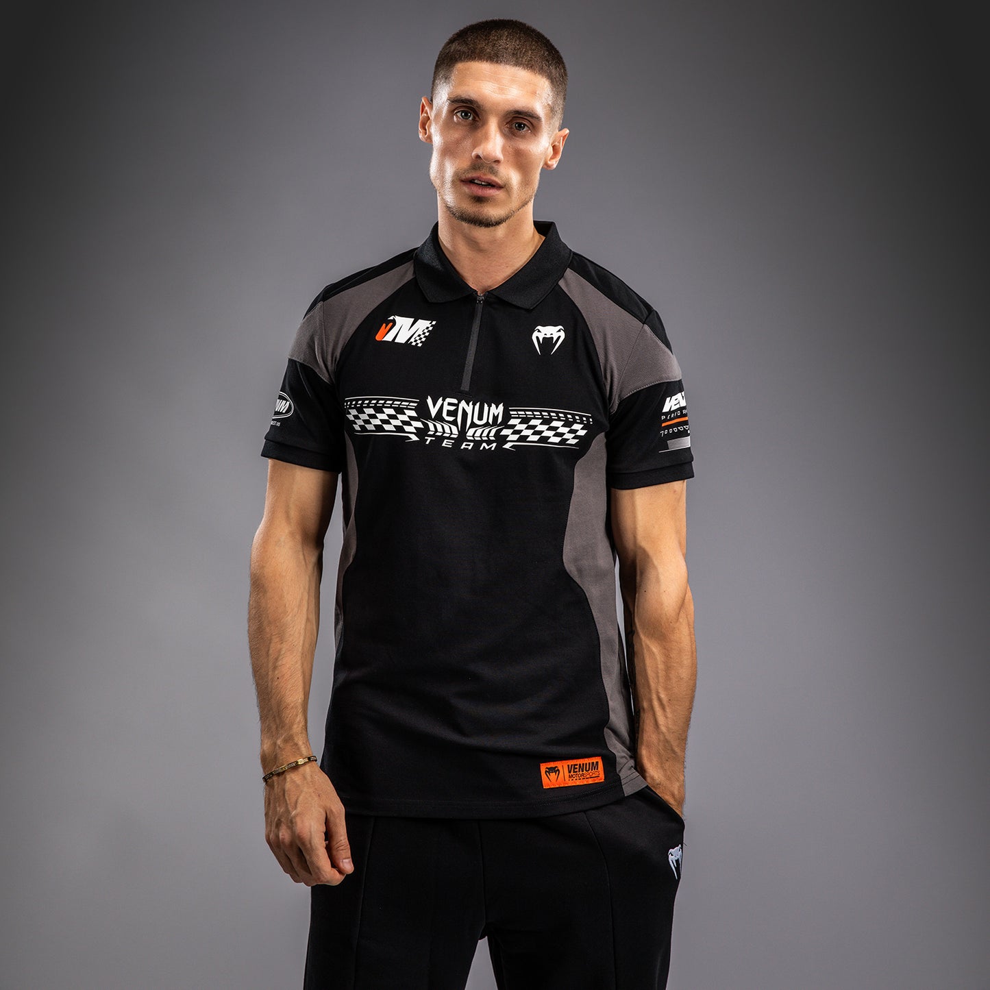 Поло Venum Motorsport Из Хлопка - Глубокий Черный