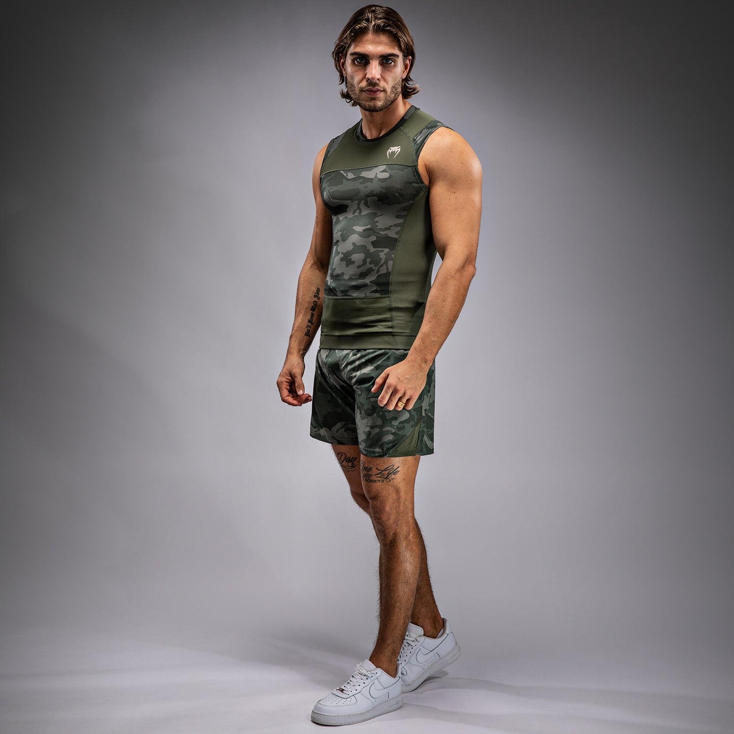 Модель без рукавов Rashguard для мужчин Venum G-Fit Air - Военный камуфляж