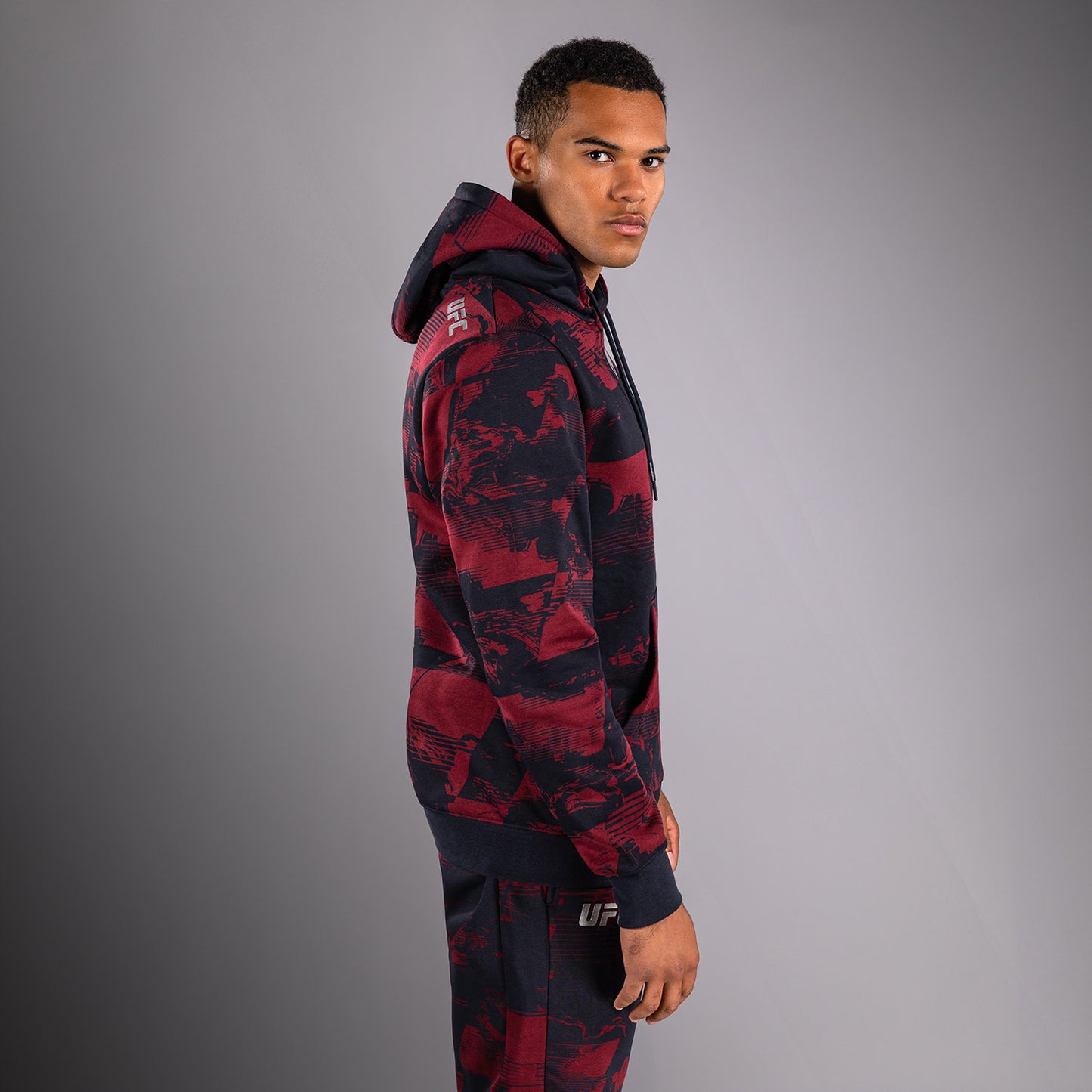 UFC Zenith by Venum Authentic Fight Week Толстовка Мужская - Темно-синий/бордовый/серебристый