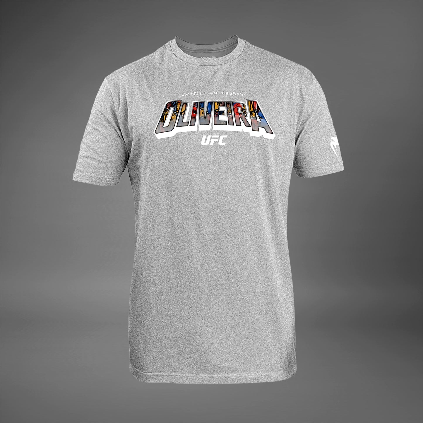 UFC Unrivaled by Venum Футболка для унисекс Charles Oliveira - Серый меланж