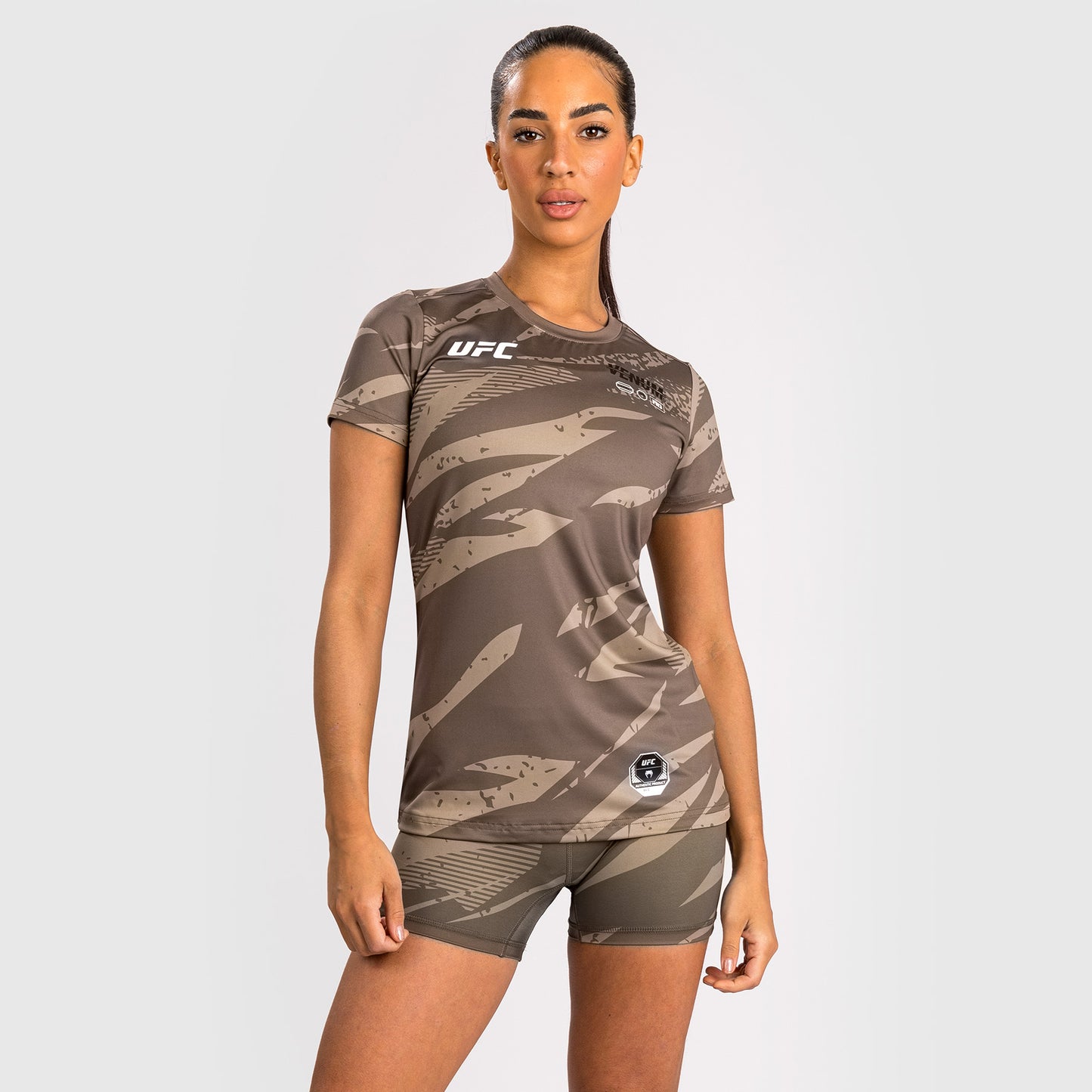 Женская Футболка Dry-Tech UFC Adrenaline By Venum Fight Week Desert Camo