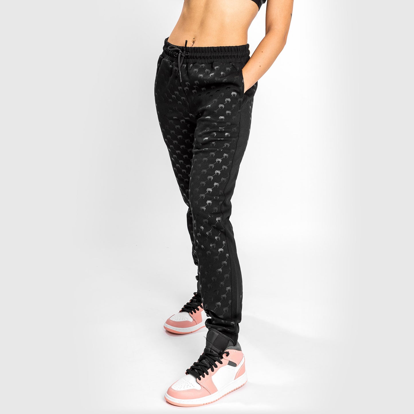 Спортивные штаны Venum Monogram для женщин - черный/розовое золото