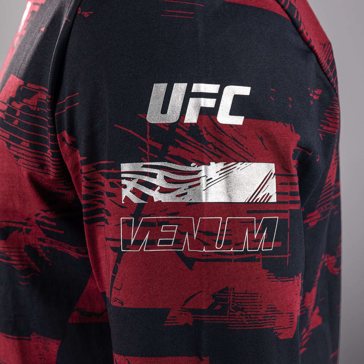UFC Zenith by Venum Authentic Fight Week Футболка с длинным рукавом Мужская - Темно-синий/бордовый/серебристый