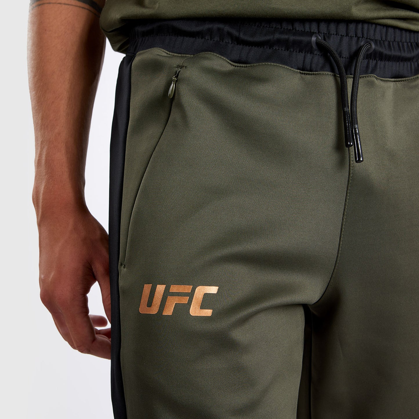 UFC Adrenaline by Venum Fight Week Мужские брюки для бега - хаки/бронза