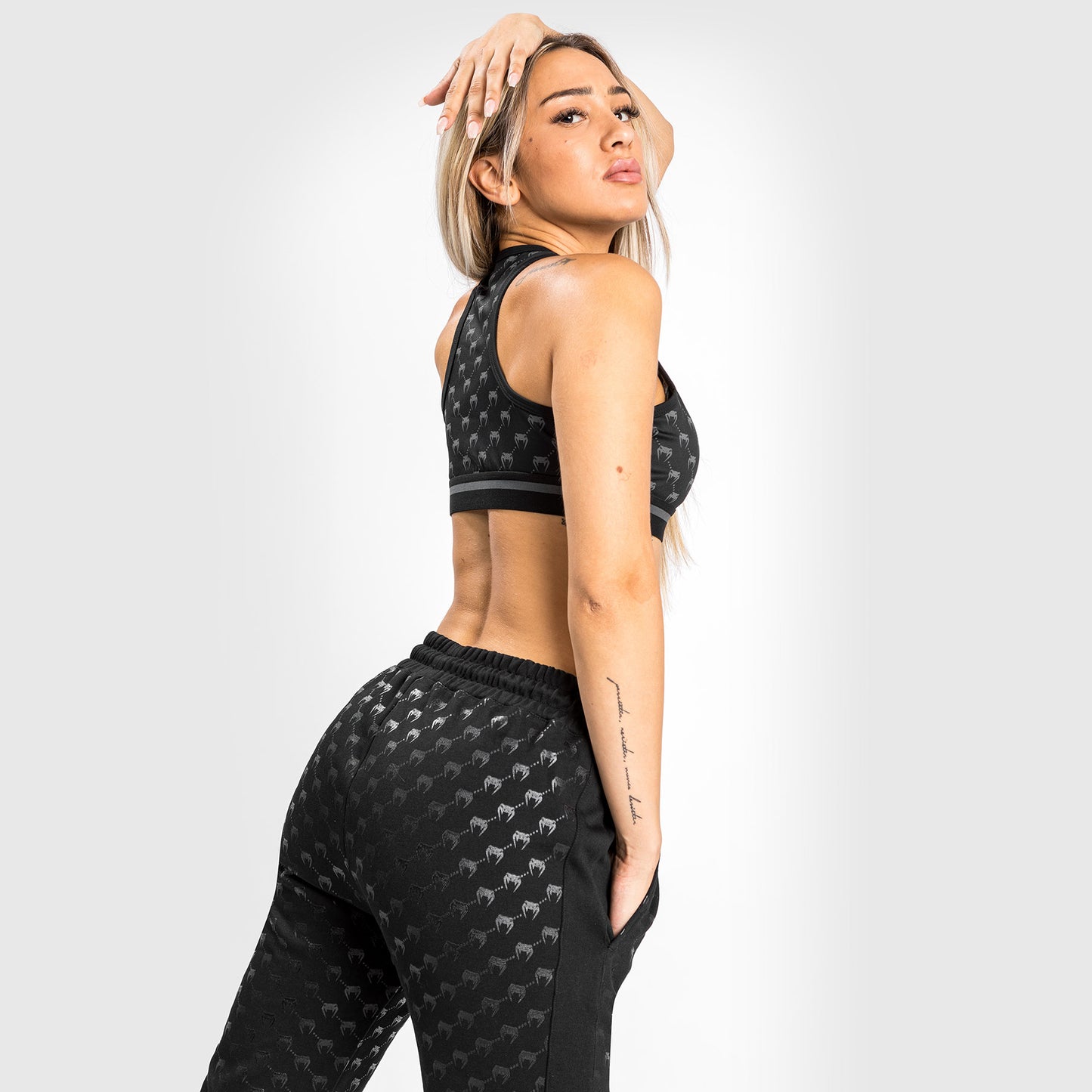 Спортивные штаны Venum Monogram для женщин - черный/розовое золото