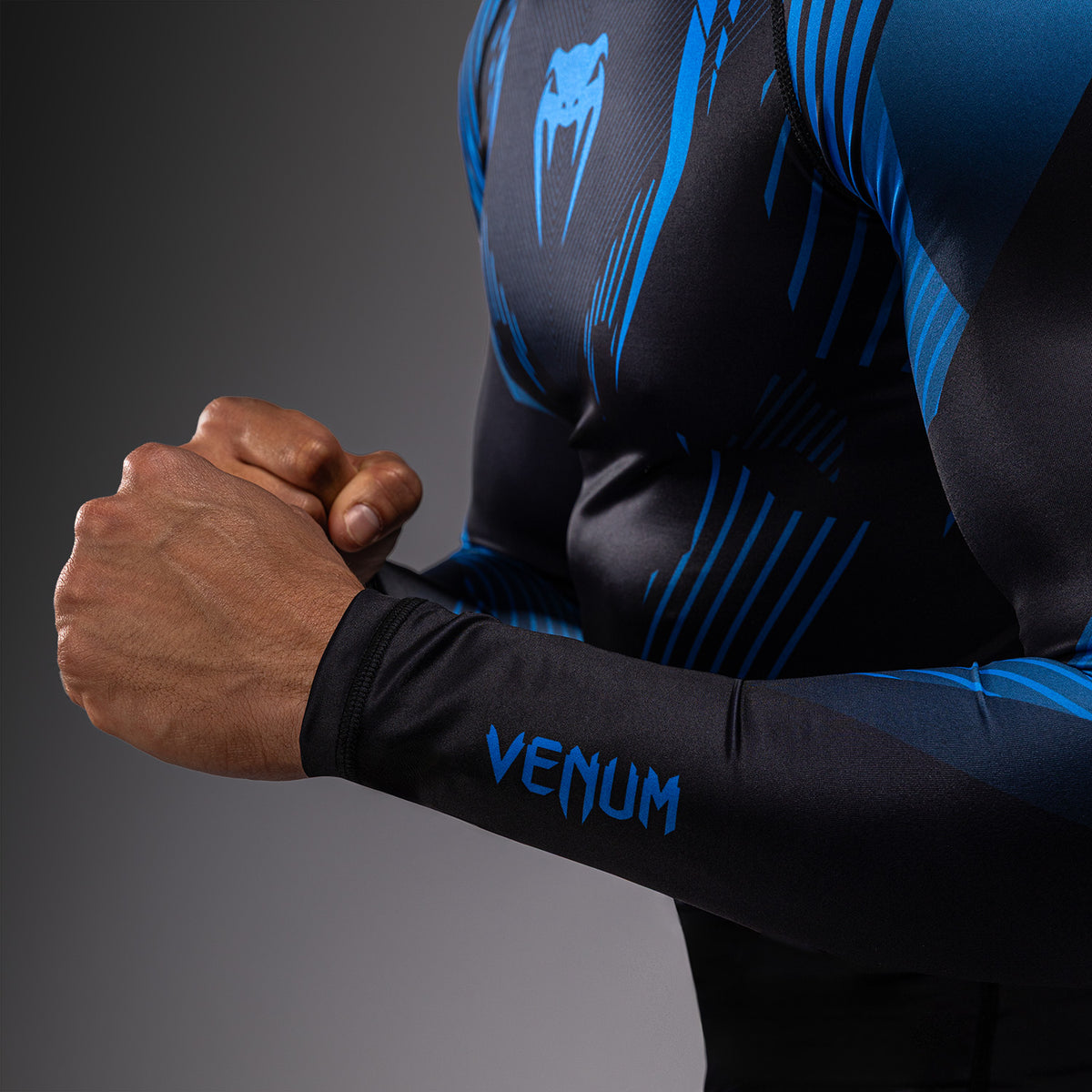 Рашгард с длинным рукавом Venum No-Gi 6.0 - Чёрный/Синий