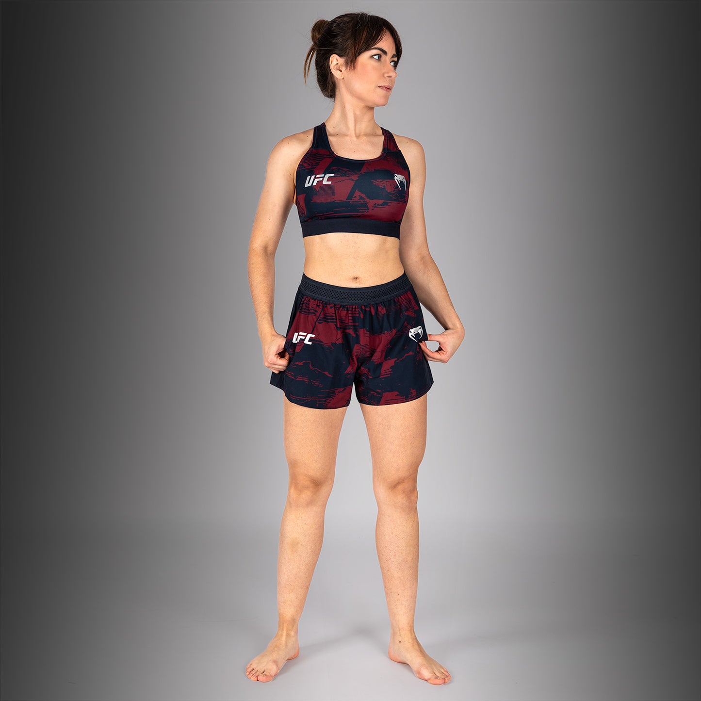 UFC Zenith by Venum Authentic Fight Week Спортивный бюстгальтер Женский - Темно-синий/бордовый/серебристый