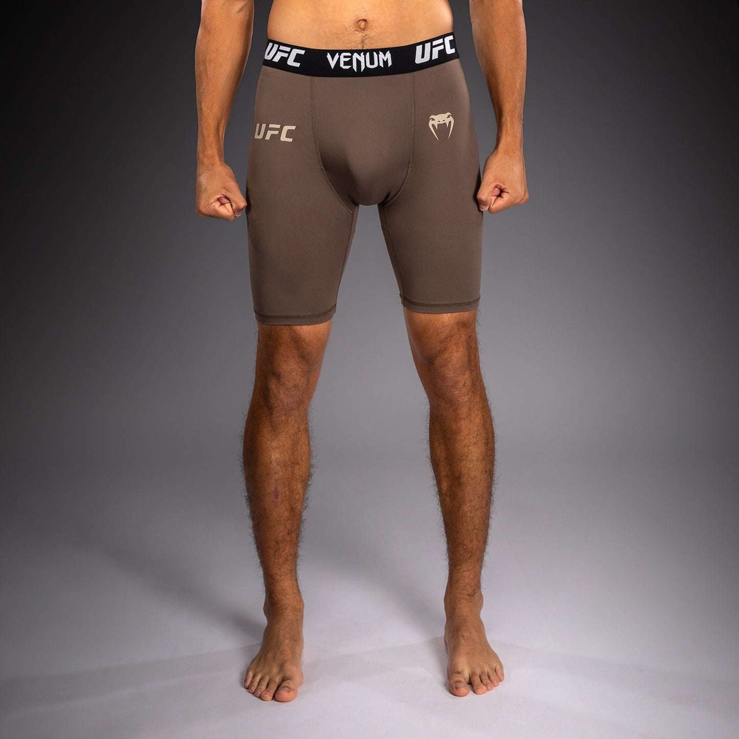 Мужские функциональные компрессионные шорты Venum UFC Unity by Venum Authentic Fight Week - Коричневый