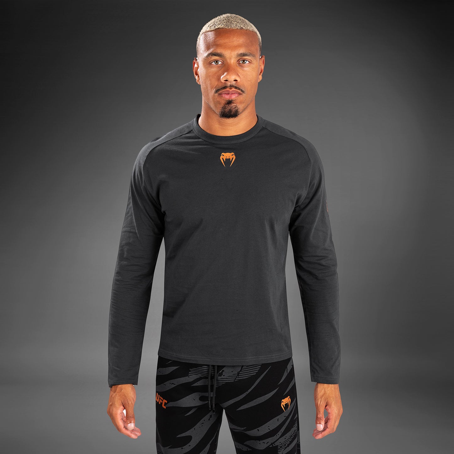 Мужская Футболка С Длинным Рукавом UFC Adrenaline By Venum Fight Week - Charcoal Grey