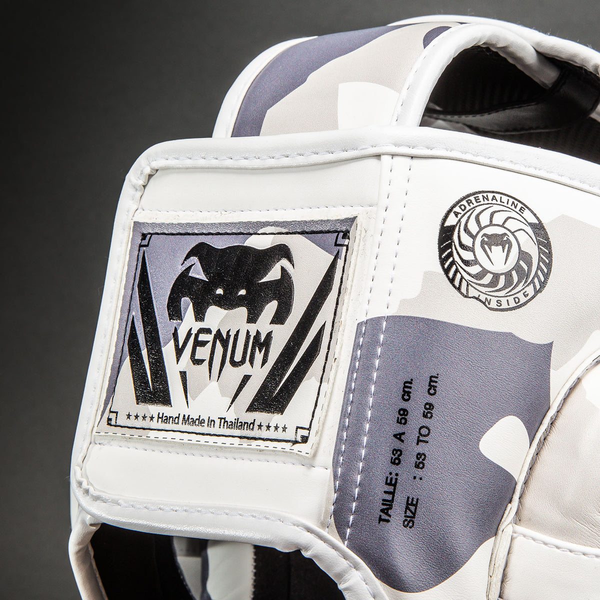 Защитный шлем Venum Elite Camo – Белый/Светло-серый