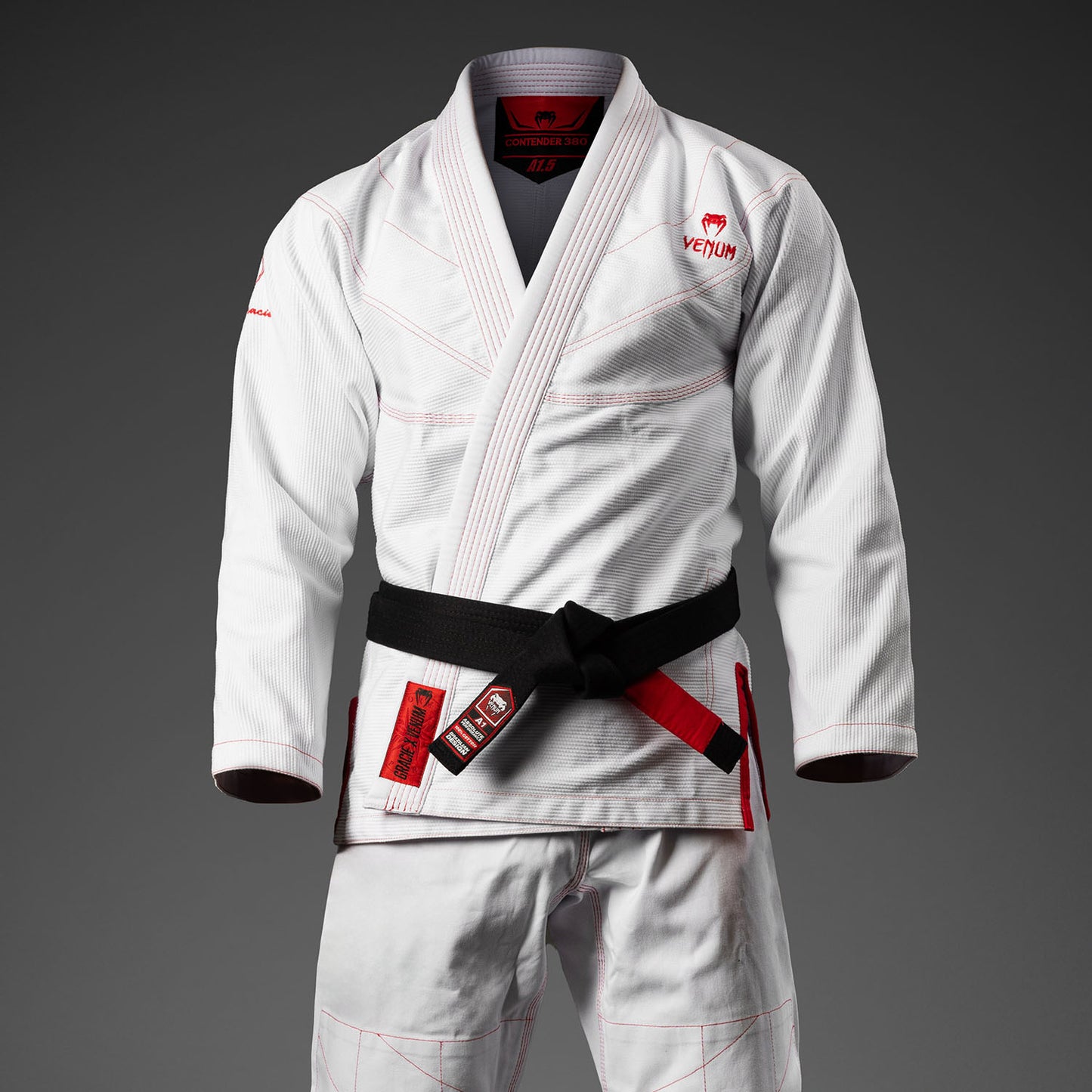 Кимоно BJJ Venum x Roger Gracie Signature - Белый/Красный
