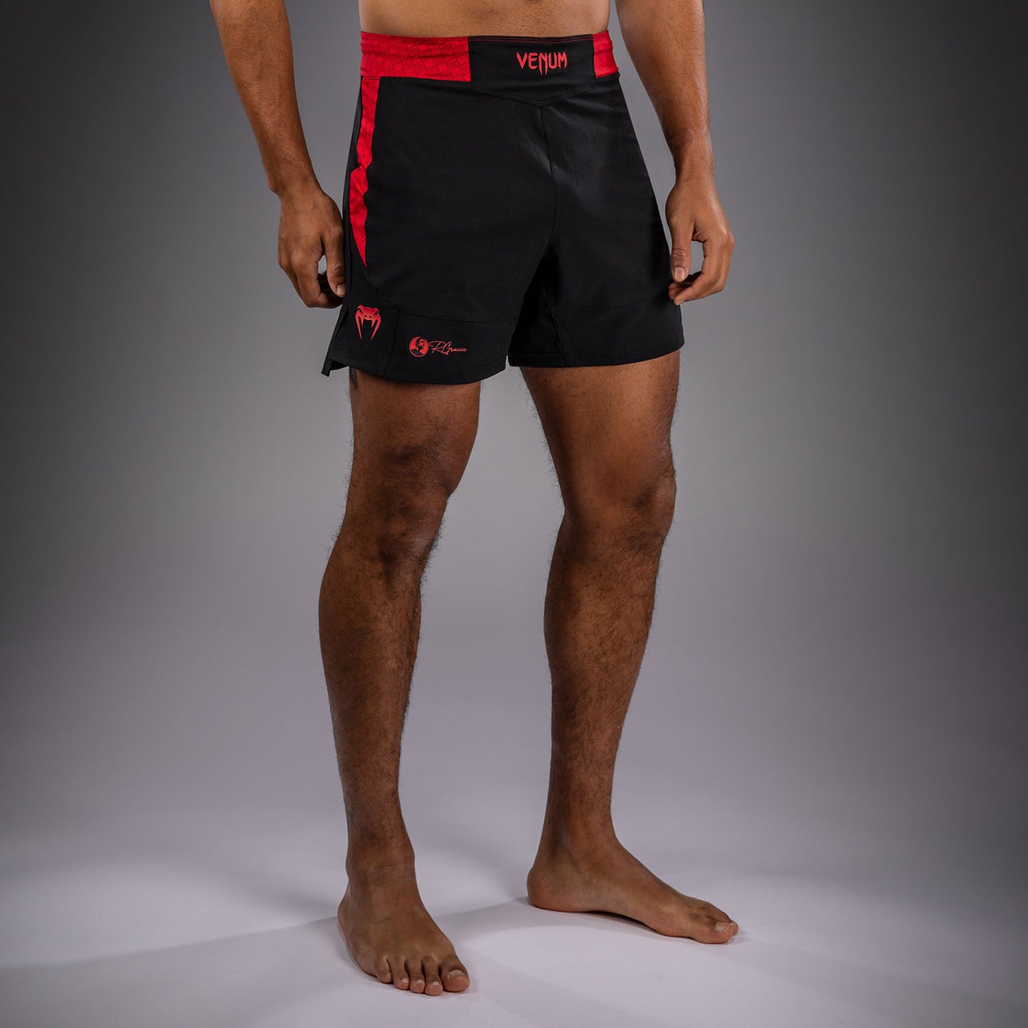 Файтшорты Venum x Roger Gracie Signature - Чёрный/Красный