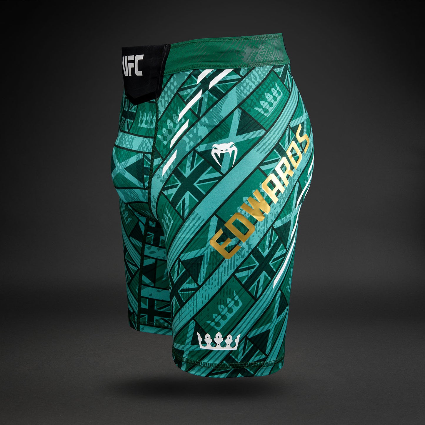 UFC Unrivaled by Venum Леон Эдвардс Унисекс Шорты Vale Tudo - Зеленый