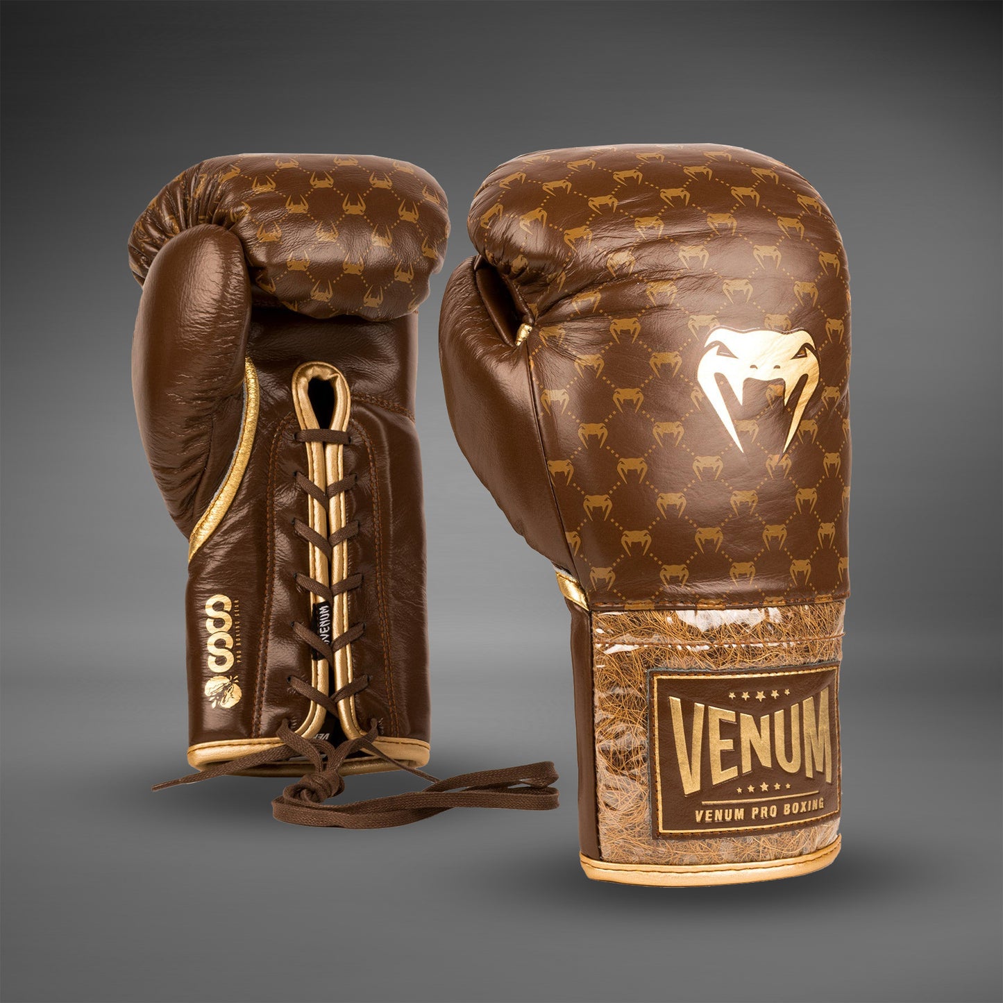 Боксерские перчатки Venum Coco Monogram Pro - коричневый гризли
