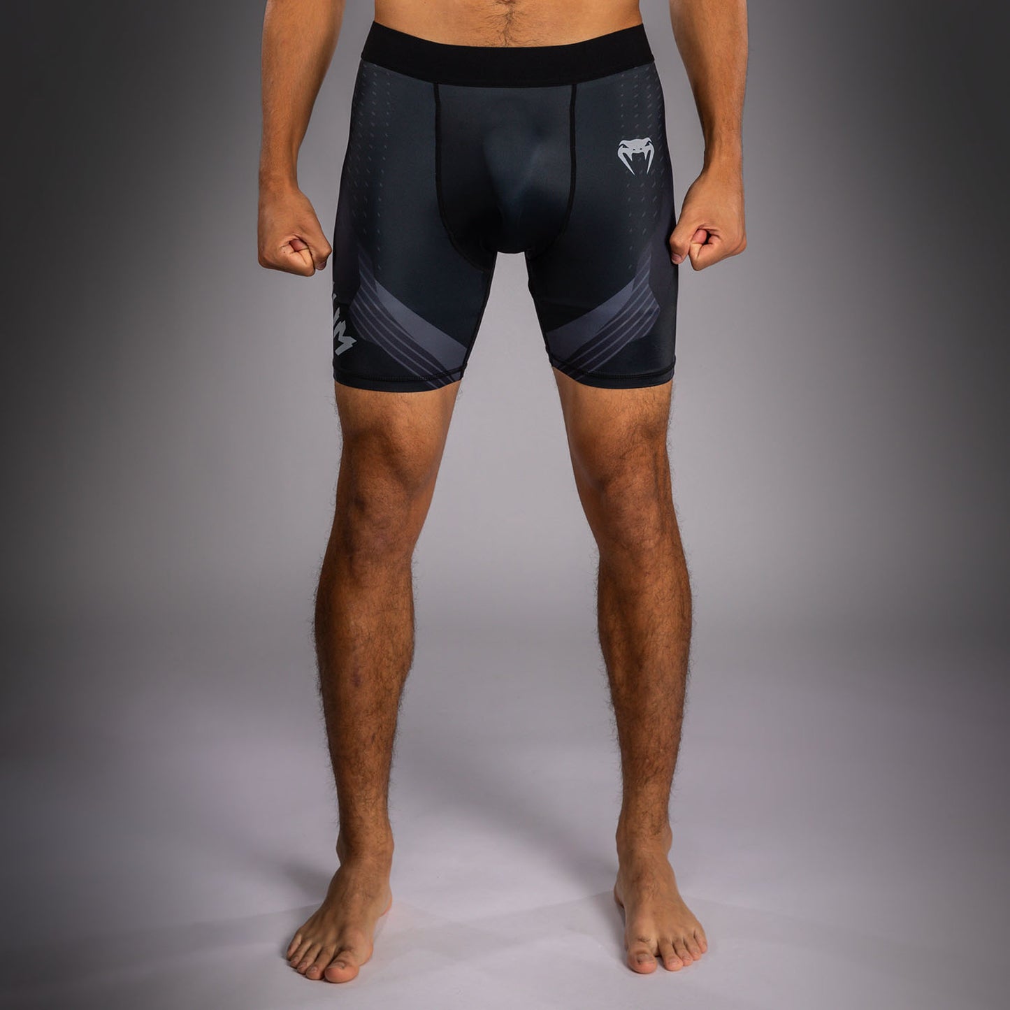 Компрессионные шорты Venum No-Gi 6.0 Vale Tudo - Чёрный/Серый