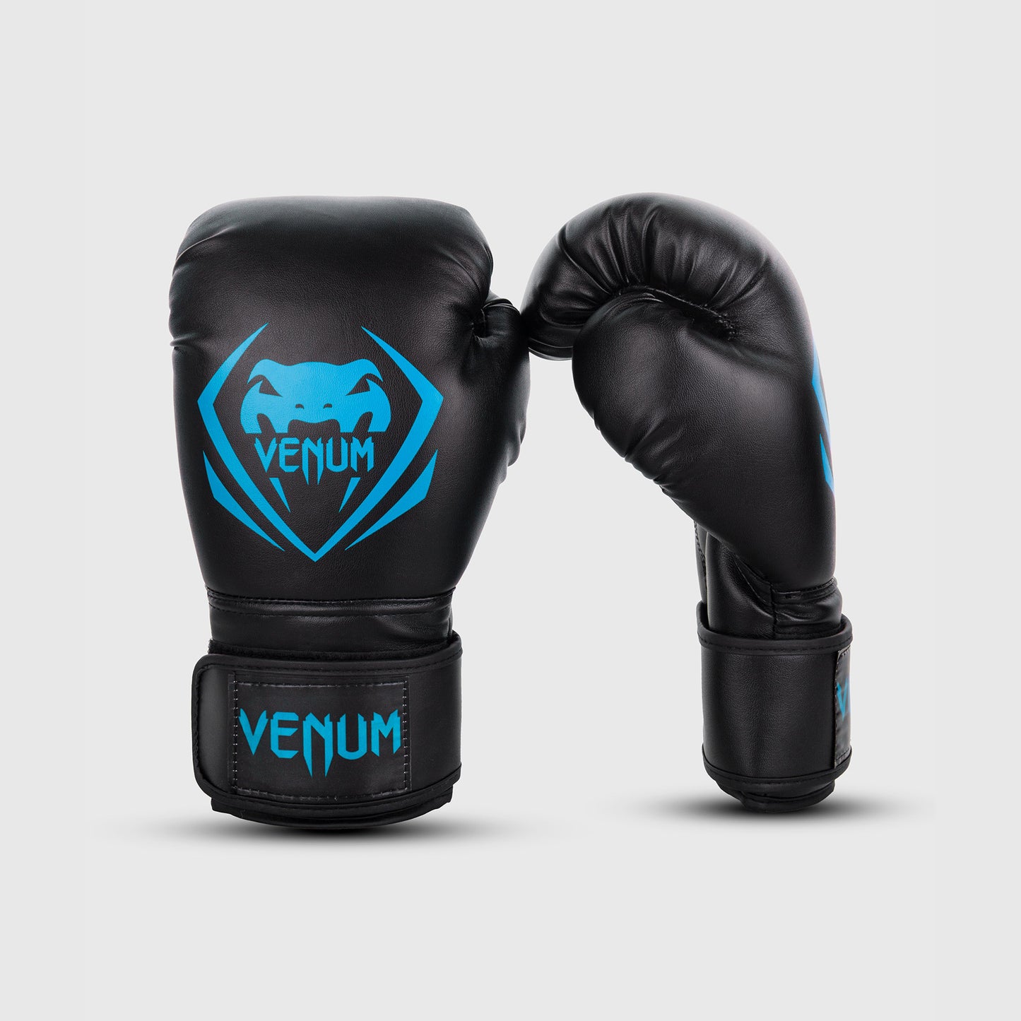 Боксерские перчатки Venum Contender - черный/голубой
