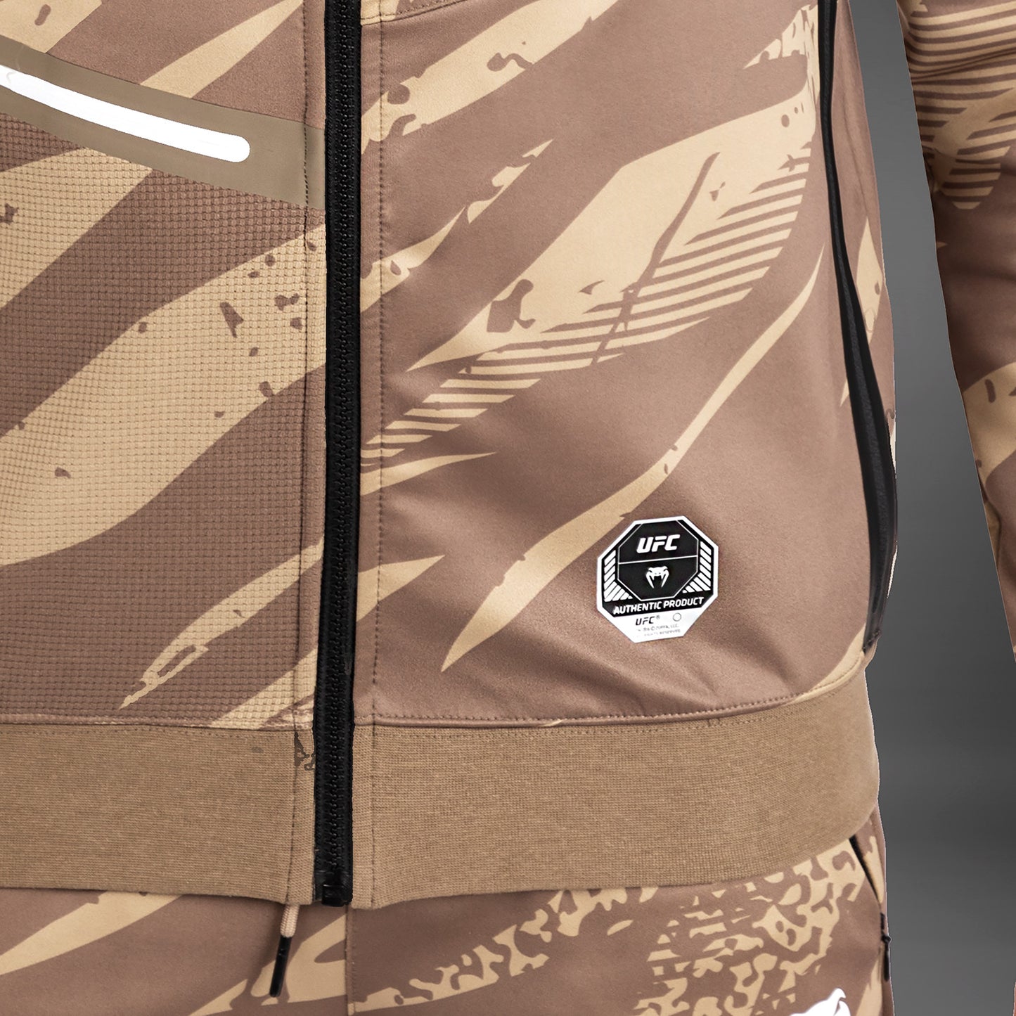 Мужская Толстовка На Молнии UFC Adrenaline By Venum Fight Week - Desert Camo