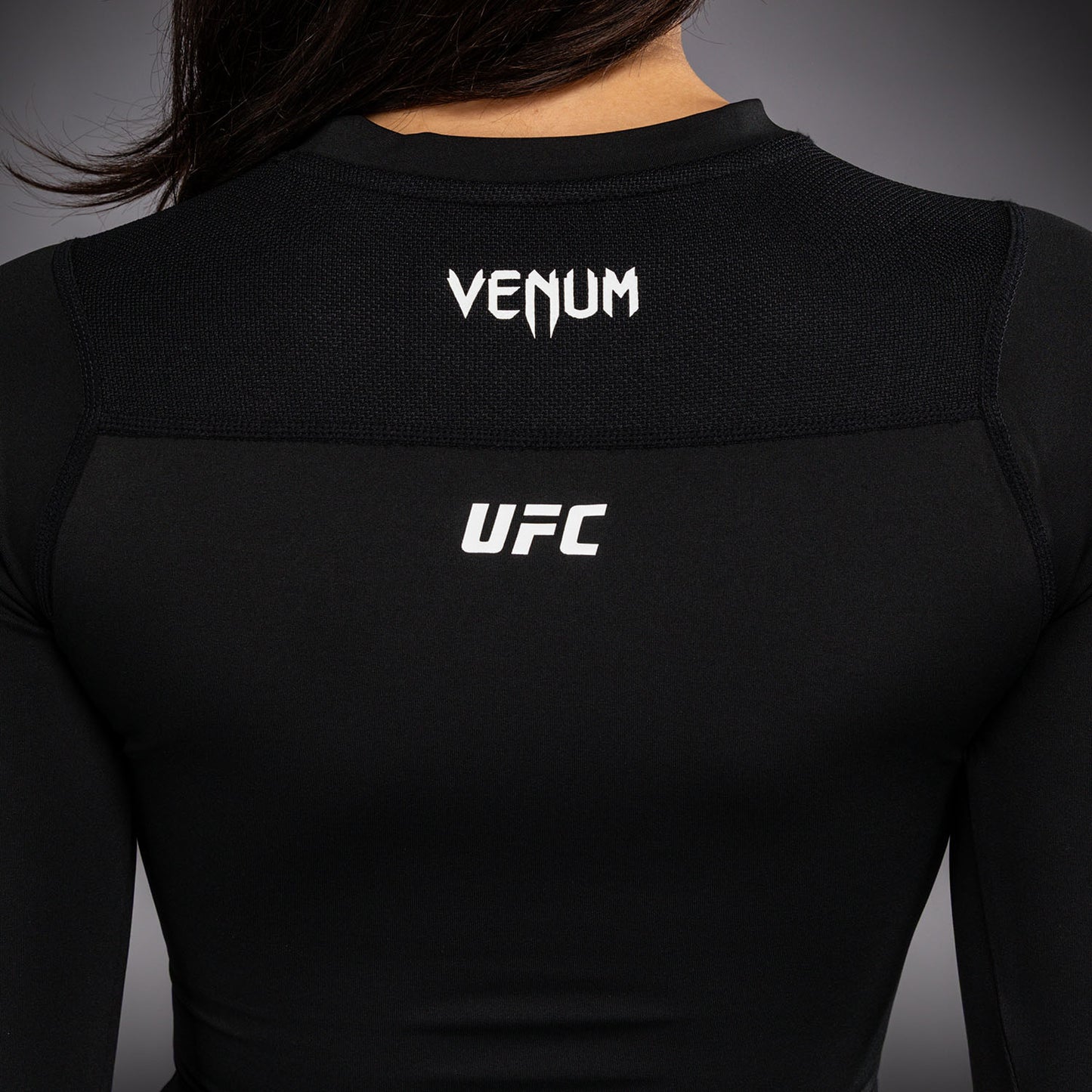 Женский функциональный рашгард с длинным рукавом Venum UFC Unity by Venum Authentic Fight Week - Чёрный