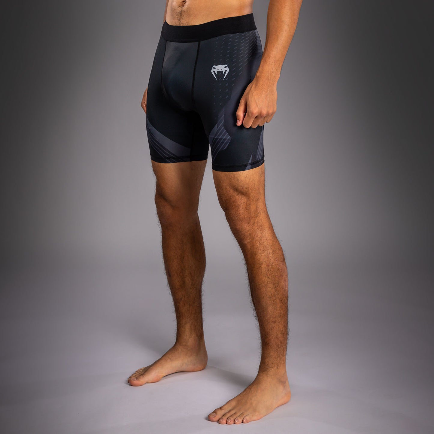 Компрессионные шорты Venum No-Gi 6.0 Vale Tudo - Чёрный/Серый