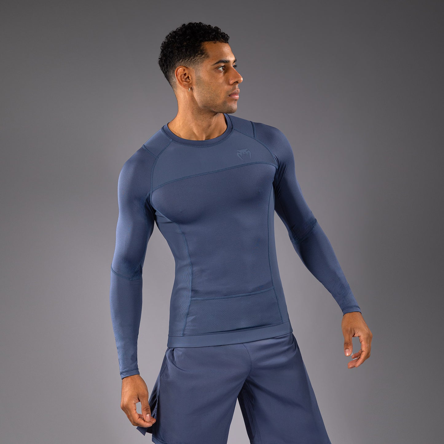 Длинный рукав Rashguard для мужчин Venum G-Fit Air - Туманный синий