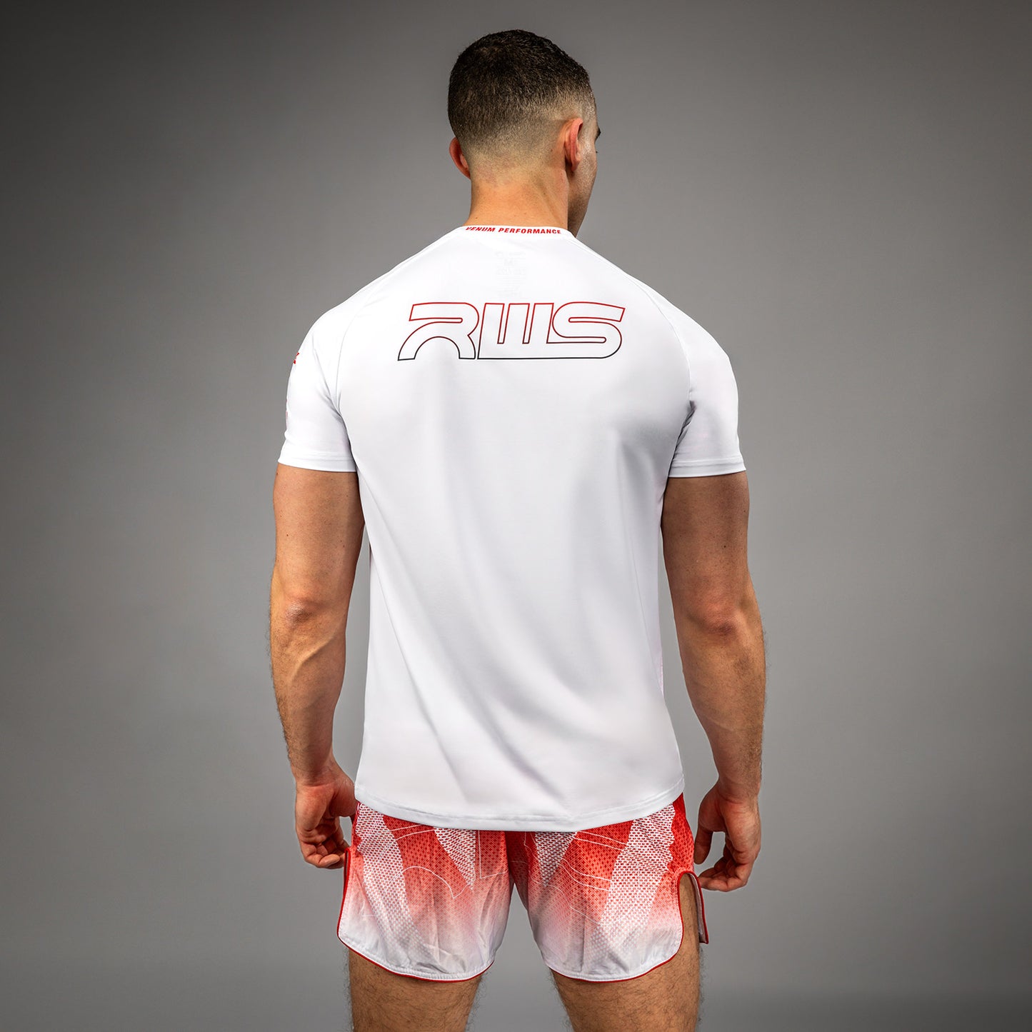 Футболка мужская Dry-Tech Venum x RWS 2.0 – Белый/Красный