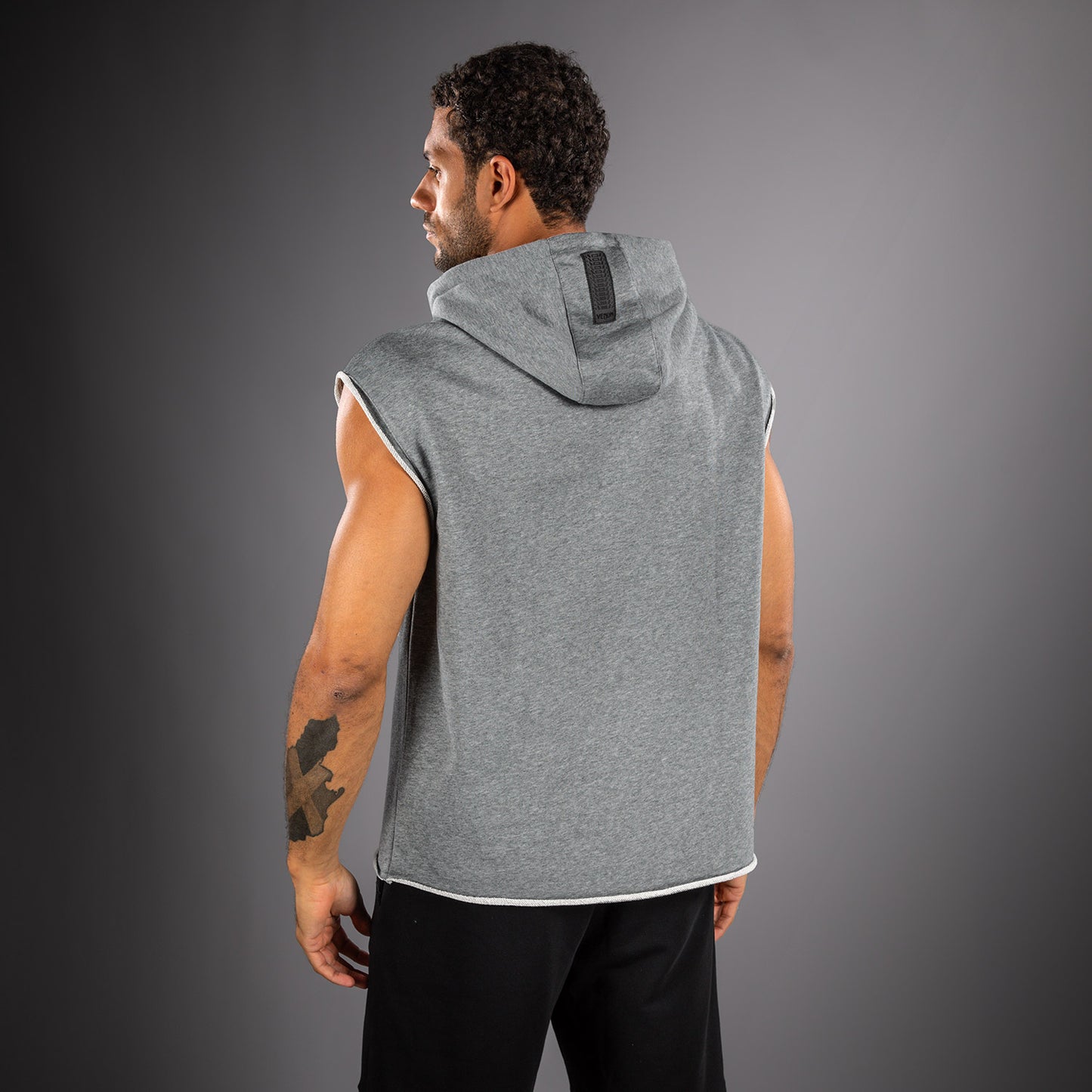 Толстовка с капюшоном без рукавов Venum Muay Thai VT – Меланжево-серый