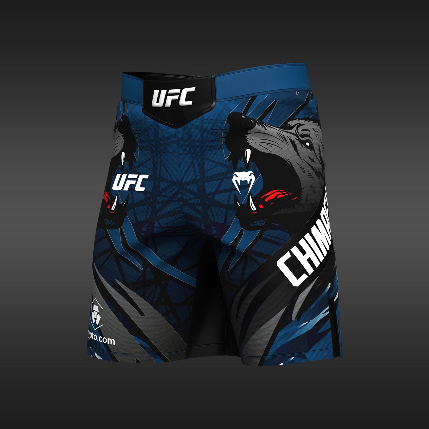 UFC Unrivaled by Venum Мужские длинные шорты для боя - синие