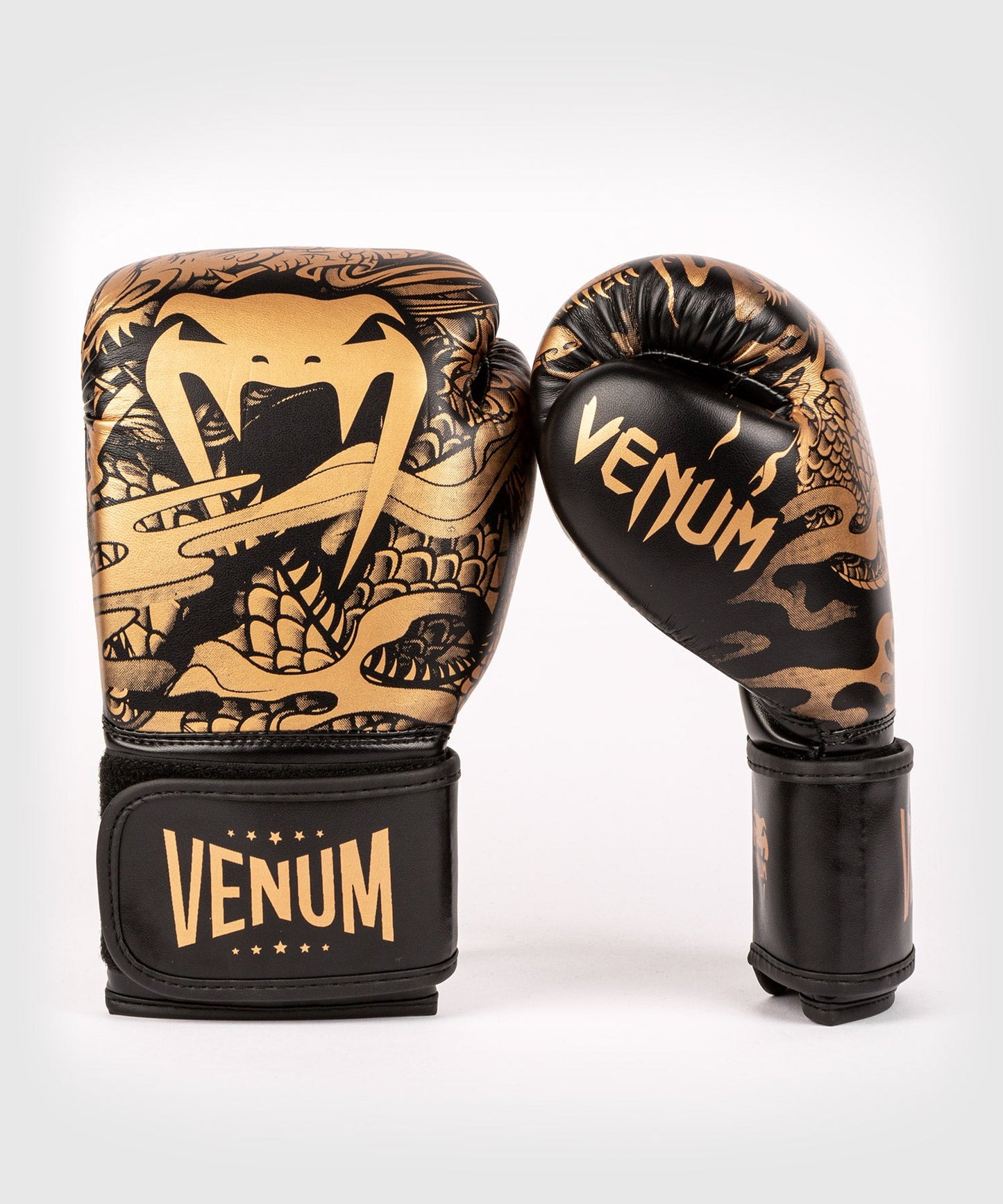 Боксерские перчатки Venum Dragon's Flight - для детей - черный/бронзовый