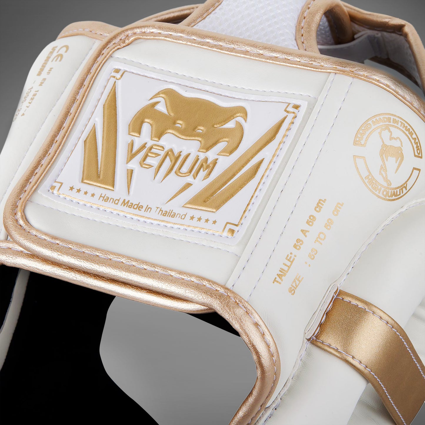 ШЛЕМ VENUM ELITE HEADGEAR - БЕЛЫЙ/ЗОЛОТО