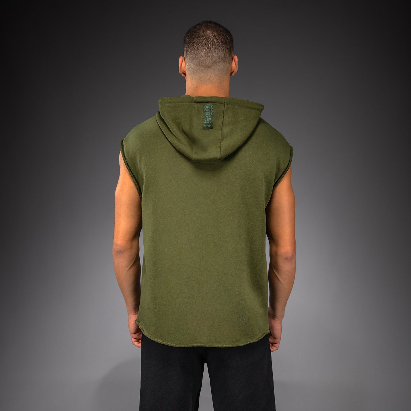 Толстовка с капюшоном без рукавов Venum Boxing VT – Милитари Грин