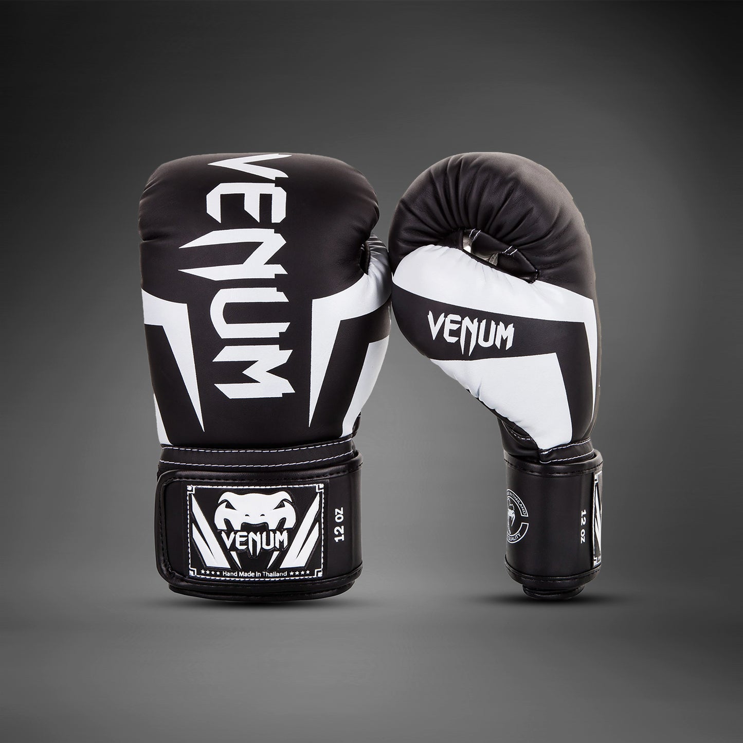 Боксерские перчатки Venum Elite - черные/белые