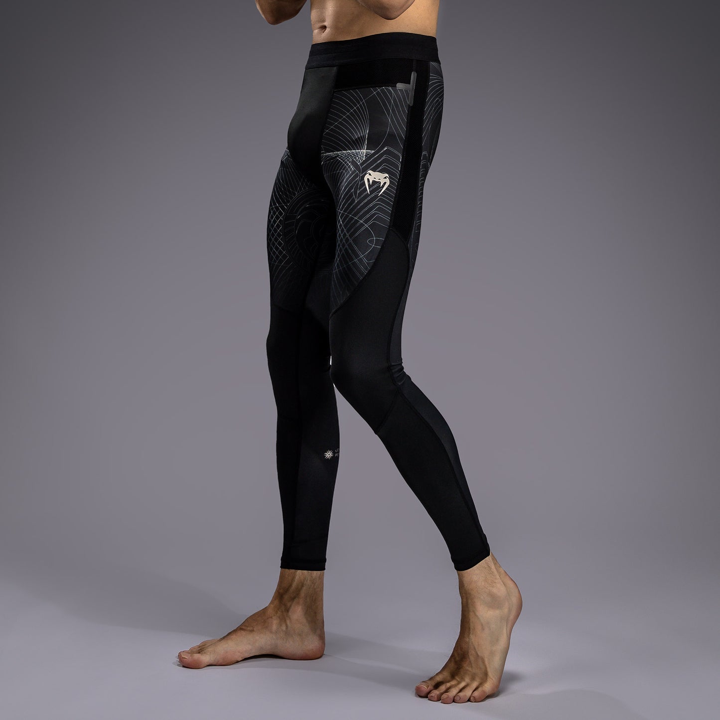 Компессионные леггинсы для мужчин Venum G-Fit Air - Глубокий черный / Песок пустыни